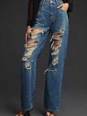 PILCRO NWOT High-Rise Distressed Blue Denim Jeans for Women